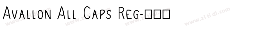 Avallon All Caps Reg字体转换